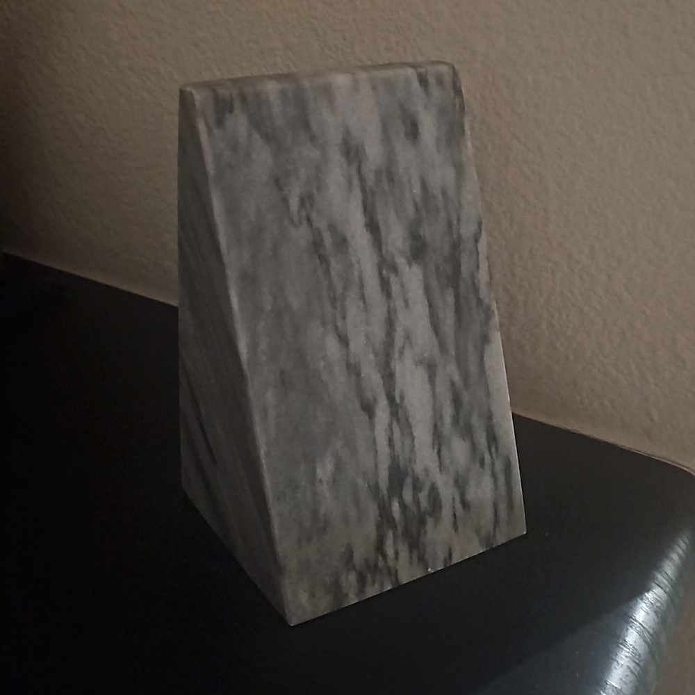 Grey Marble Bookend